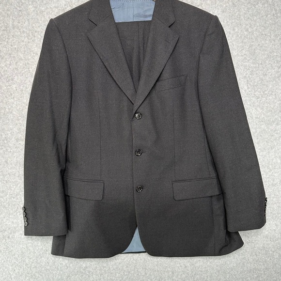 Hugo Boss Flynn Vegas Mens Wool Blend Suit Jacket Size 50 Pants‎ Charcoal Formal